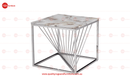 Spiral Stainless Steel Modern Side Table Silver - Quality Rugs and Furniture