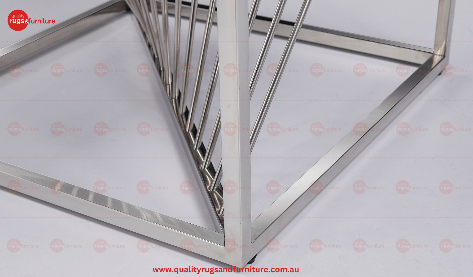 Spiral Stainless Steel Modern Side Table Silver - Quality Rugs and Furniture