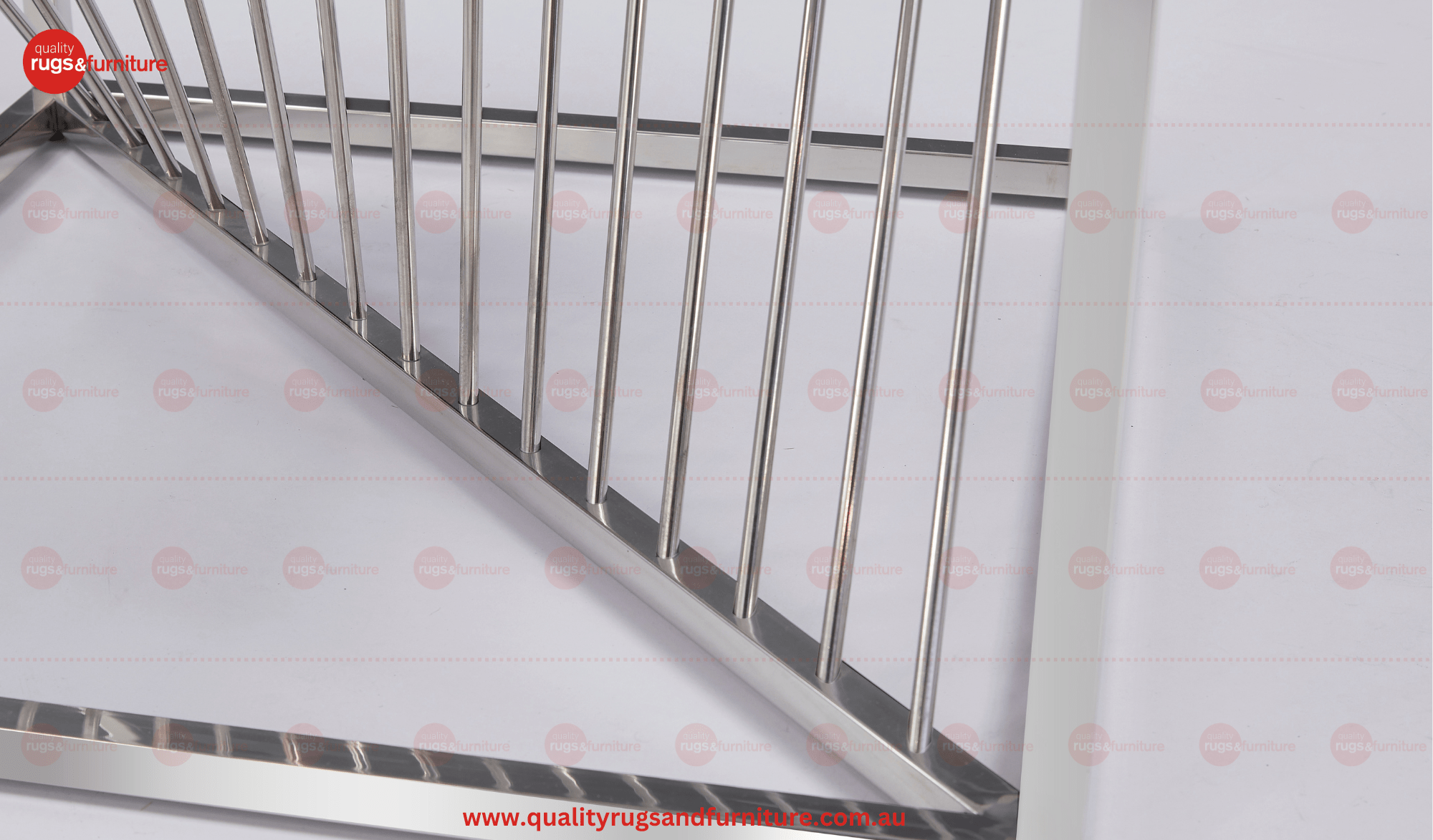 Spiral Stainless Steel Modern Side Table Silver - Quality Rugs and Furniture