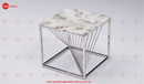 Spiral Stainless Steel Modern Side Table Silver - Quality Rugs and Furniture