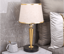 Table Lamp LM042 Glass and Iron Hardware with Crystal Accents - Quality Rugs and Furniture