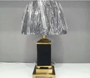 Table Lamp MK1160 Crystal and Iron Hardware with Glass Accents - Quality Rugs and Furniture