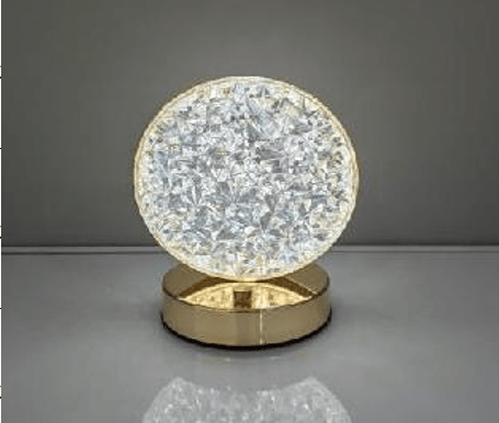 Table Lamp MK2053 Elegant Hardware Design with Acrylic Accents - Quality Rugs and Furniture