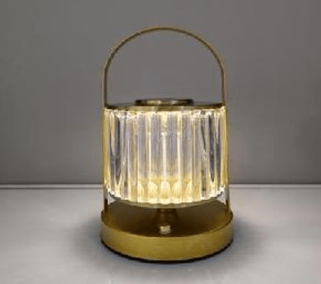 Table Lamp MK2059 Glass Elements Combined with Sturdy Iron Hardware - Quality Rugs and Furniture