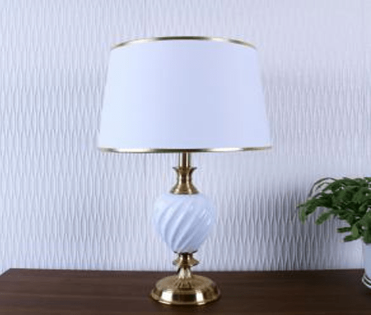 Table Lamp MK713 Exquisite Crystal and Iron Hardware Design with Glass Accents - Quality Rugs and Furniture
