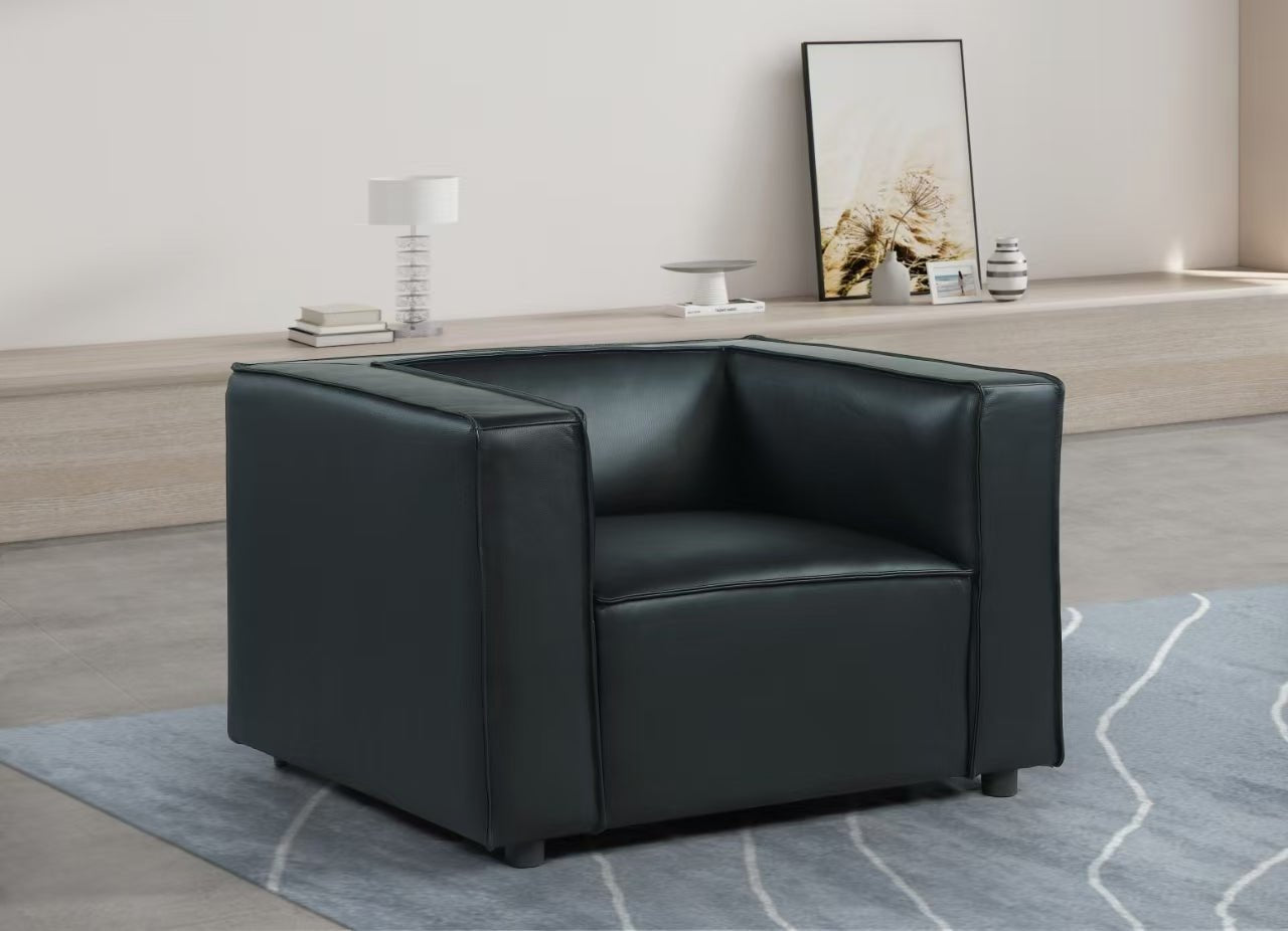 Tali Modern Thick Leather Sofa Set - Quality Rugs and Furniture