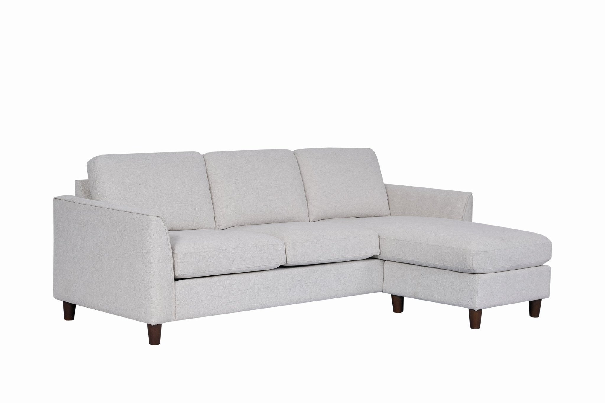 Tamim Beige Fabric Sofa With Ottoman Left Arm Chaise - Quality Rugs and Furniture