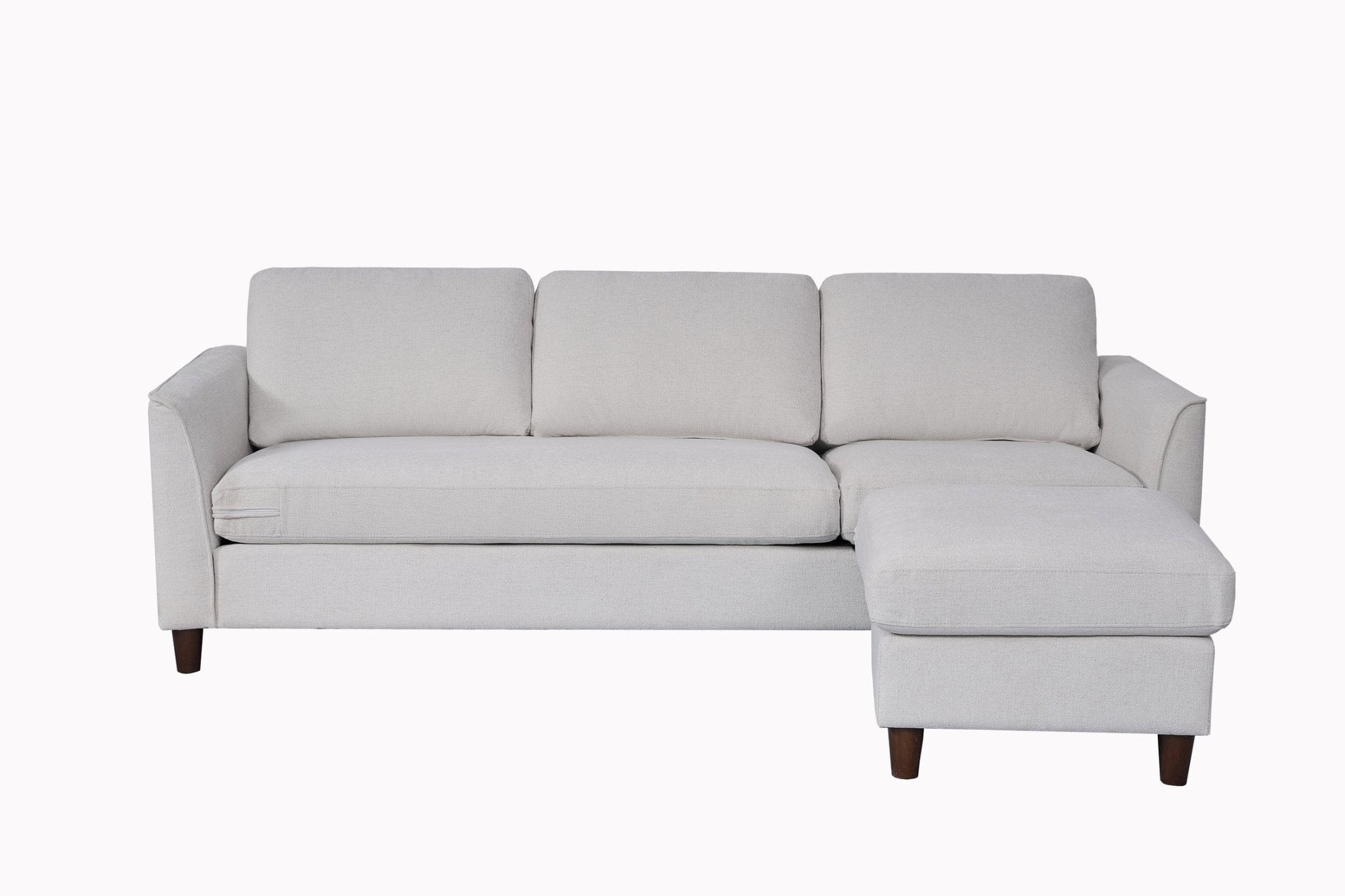 Tamim Beige Fabric Sofa With Ottoman Left Arm Chaise - Quality Rugs and Furniture