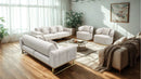 Tanya Luxury Modern Velvet Sofa Set Beige Gold - Quality Rugs and Furniture