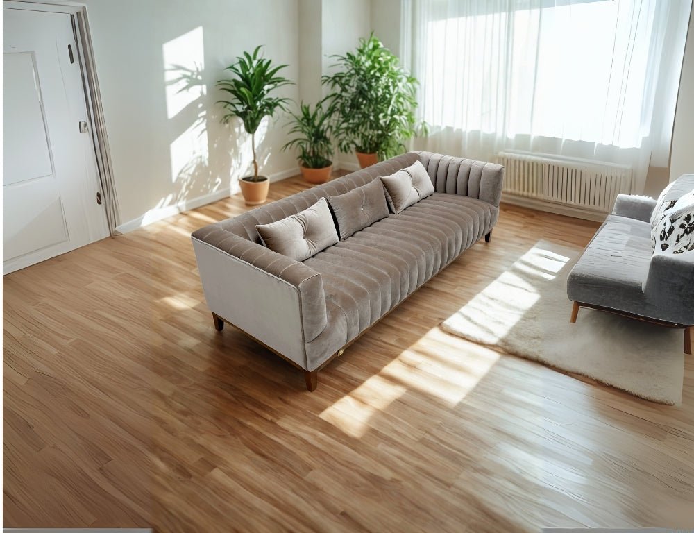 Tarra Fabric Modern Sofa Set Brown - Quality Rugs and Furniture