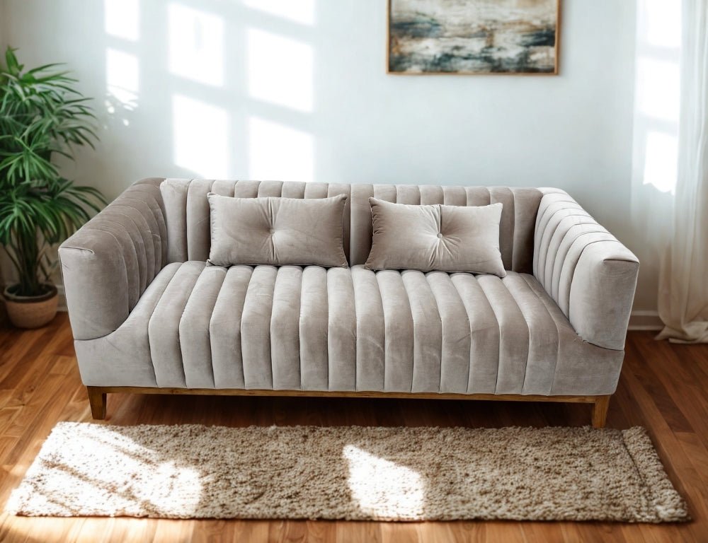 Tarra Fabric Modern Sofa Set Brown - Quality Rugs and Furniture