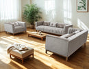 Tarra Fabric Modern Sofa Set Brown - Quality Rugs and Furniture