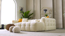 Teddy Luxury Velvet Corner Sofa Set Cream - Quality Rugs and Furniture