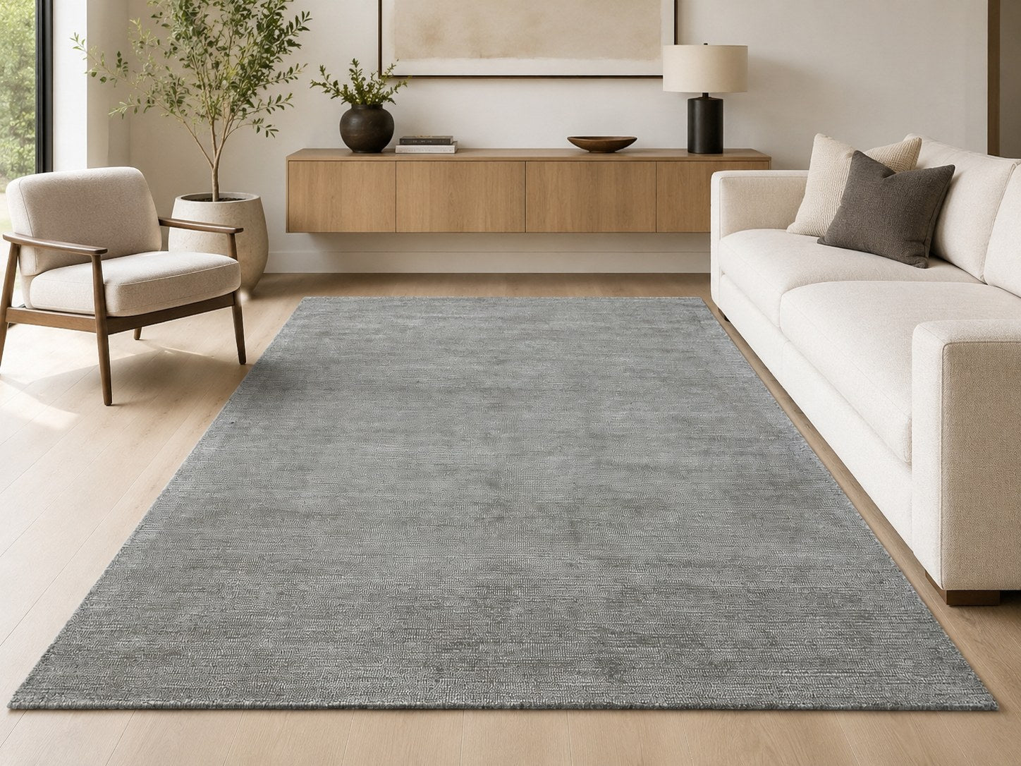 Thomas Collection Hand Woven Wool Rug Grey - Quality Rugs and Furniture