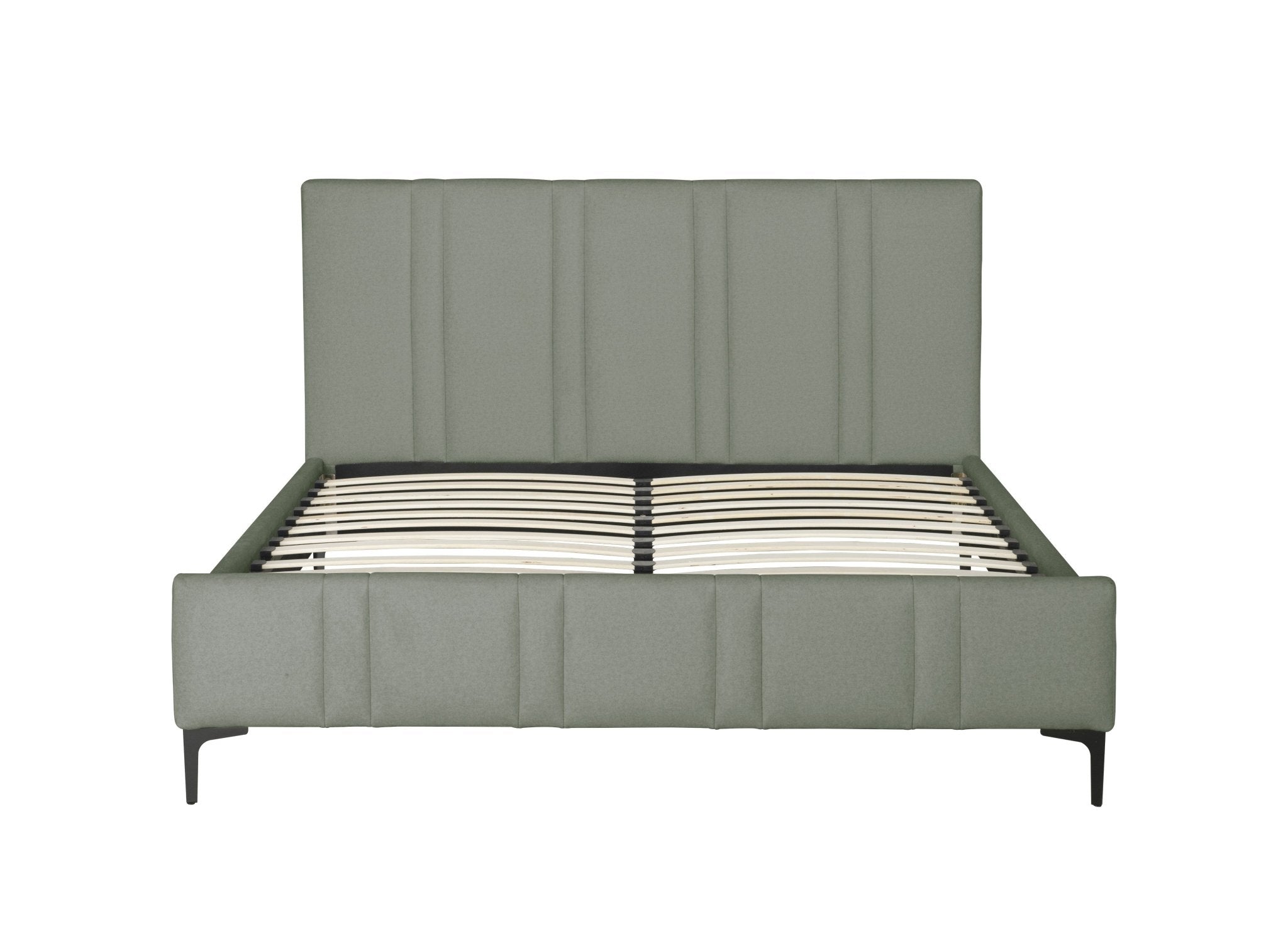 Trento Upholstered Modern Fabric Bed Dark Grey - Quality Rugs and Furniture