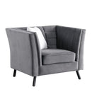 Tressa Contemporary Fabric Sofa Set Dark Grey - Quality Rugs and Furniture