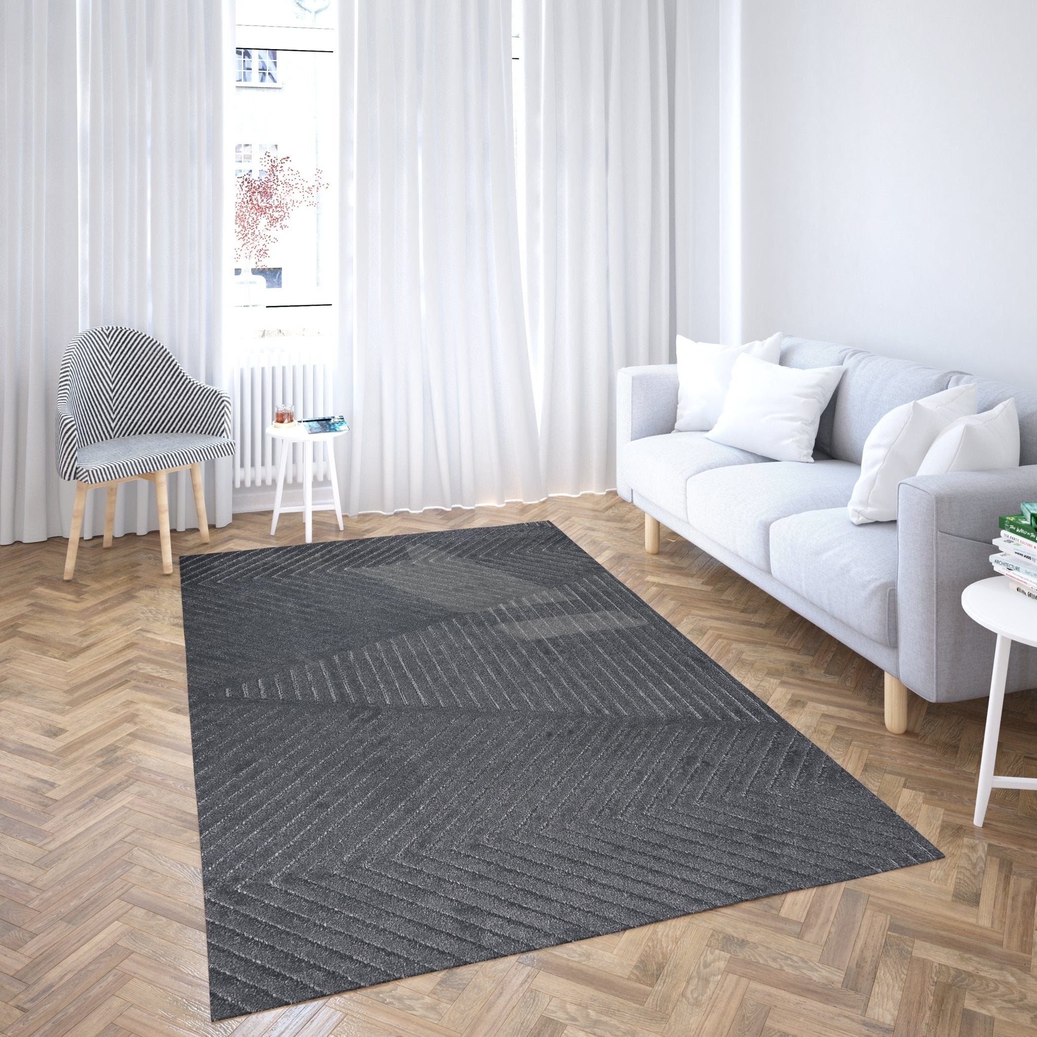 Venus E497A Anthracite Modern Area Rug - Quality Rugs and Furniture