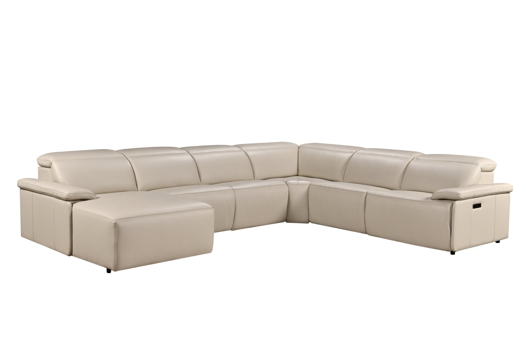 Verona Modern Electric Recliner Corner Sofa Set Cream - Quality Rugs and Furniture