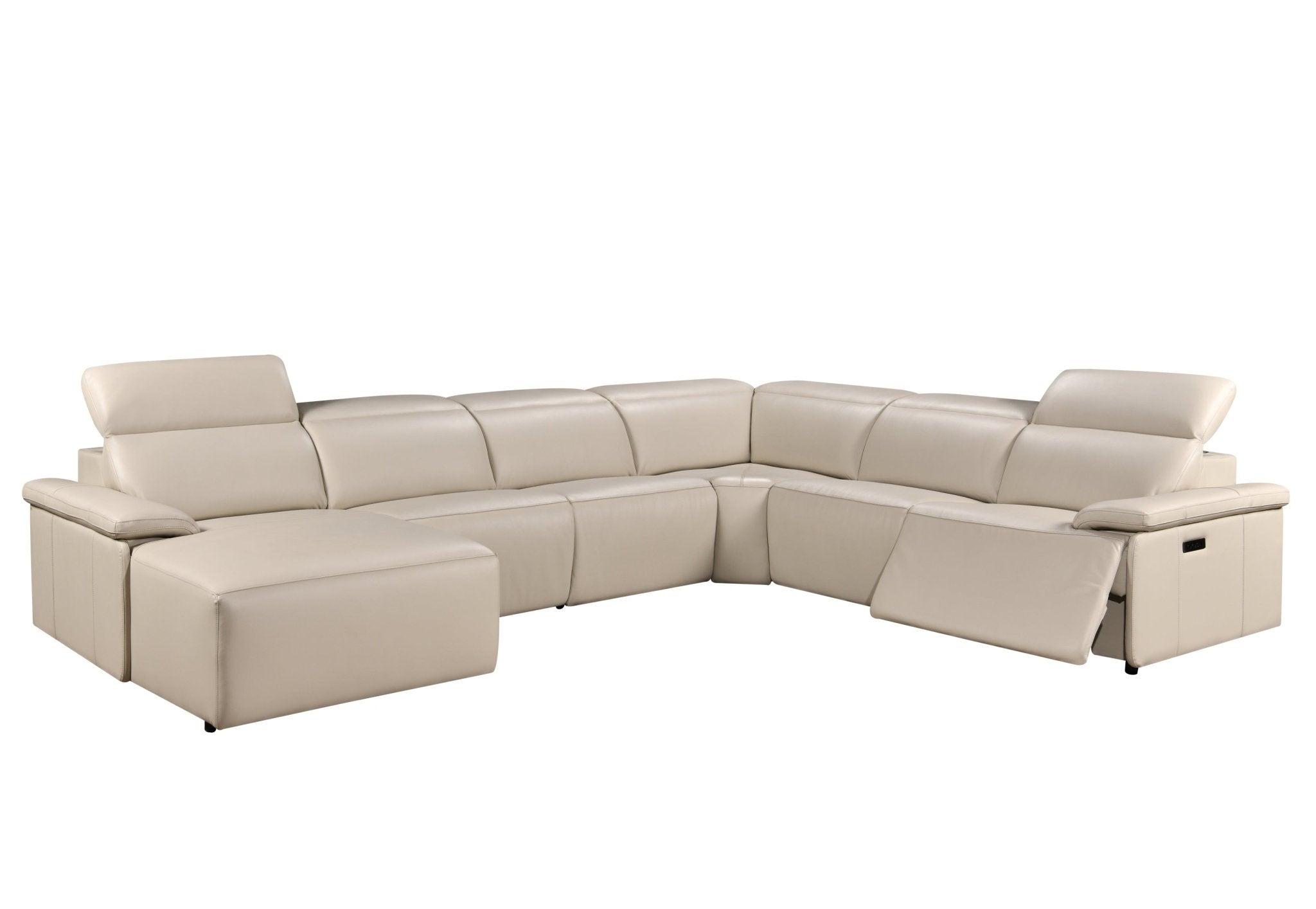 Verona Modern Electric Recliner Corner Sofa Set Cream - Quality Rugs and Furniture