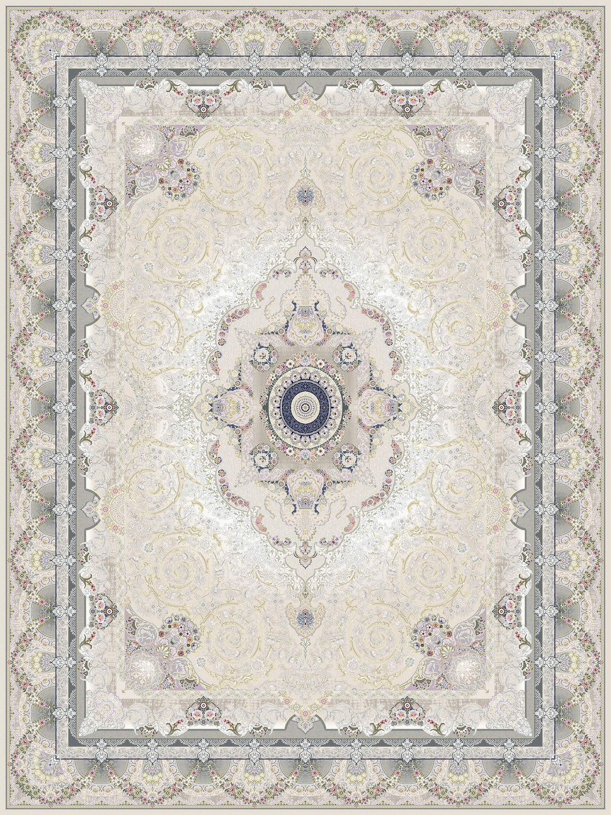 Villa Traditional Persian Area Rug Beige RUG - Quality Rugs and Furniture