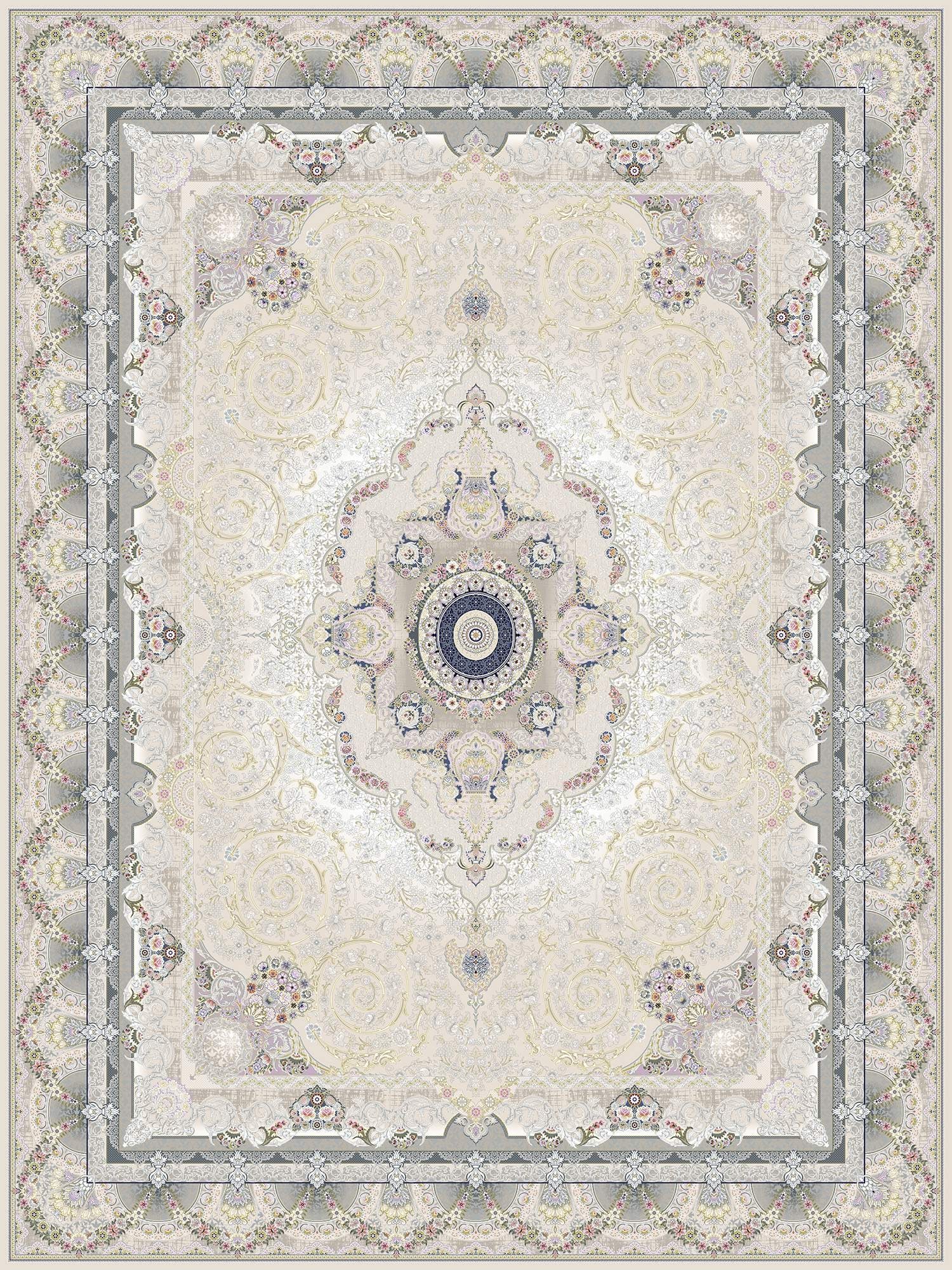 Villa Traditional Persian Area Rug Beige - Quality Rugs and Furniture