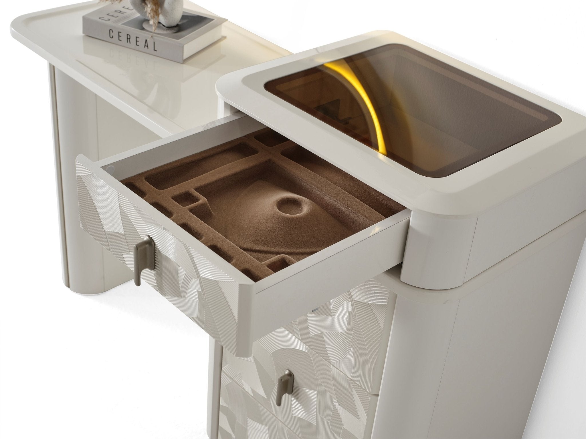 Voyage Luxury Bedroom Suite Cream Modern Bed Set - Quality Rugs and Furniture