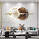 Wall Clocks Bright Large Format Clock Unusual Modern Mechanism Digital Stylish Gold - Quality Rugs and Furniture