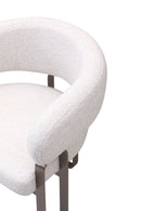 Wattle Modern Dining Chair with Beige Lint Fabric & Champagne Gold Stainless Steel Legs - Quality Rugs and Furniture