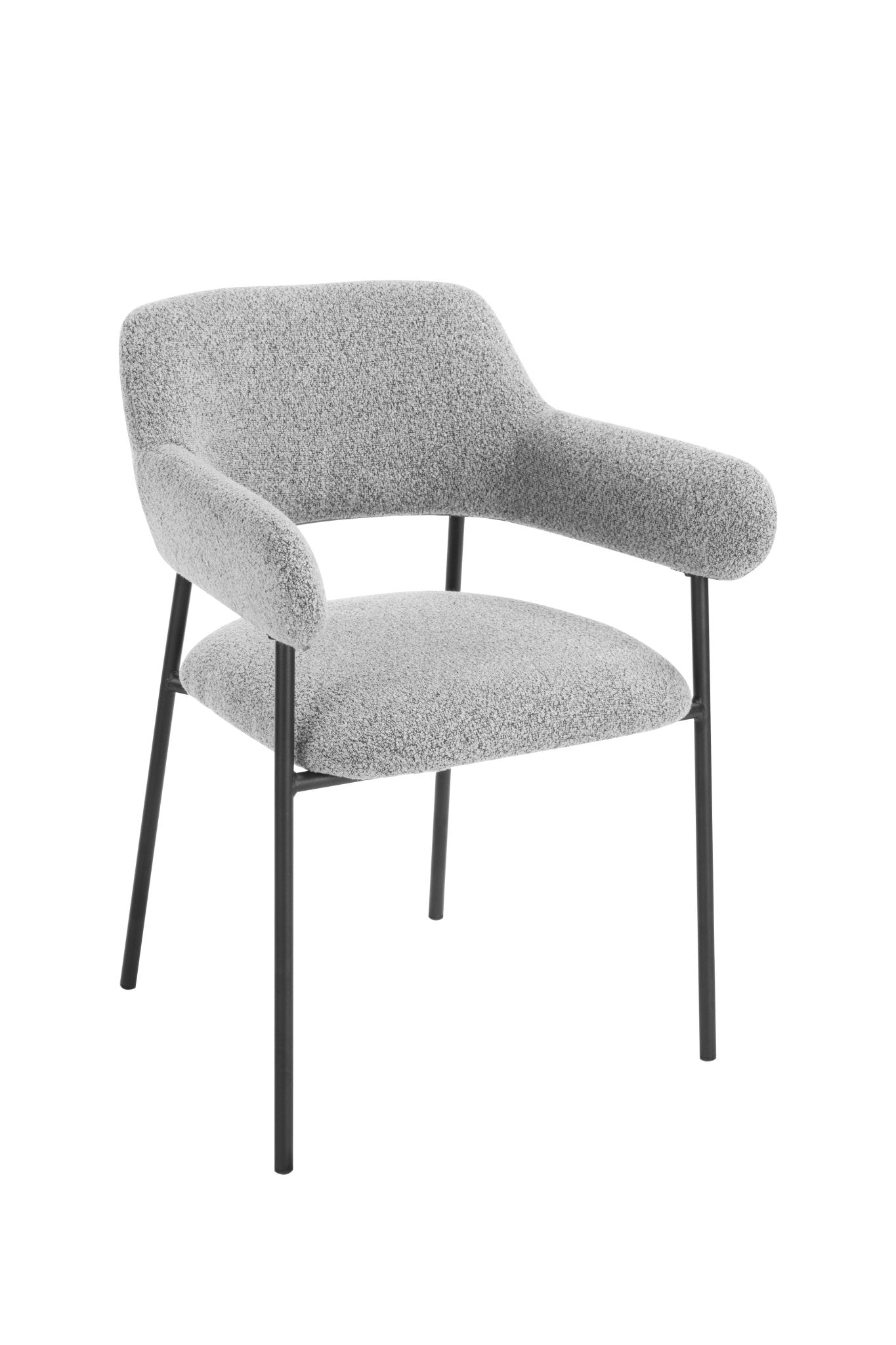Yaz Linen Blend Modern Dining Chair Grey - Quality Rugs and Furniture