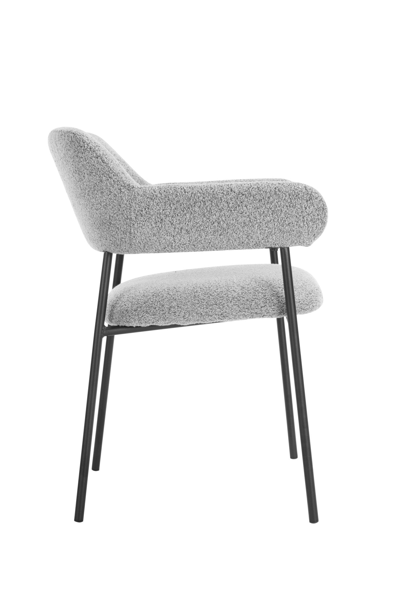 Yaz Linen Blend Modern Dining Chair Grey - Quality Rugs and Furniture