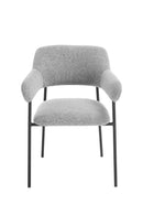 Yaz Linen Blend Modern Dining Chair Grey - Quality Rugs and Furniture