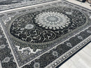 Zartosht 7172 Black White Persian Traditional Area Rug - Quality Rugs and Furniture