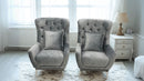 Zurih Luxury Velvet Sofa Set Grey Silver - Quality Rugs and Furniture