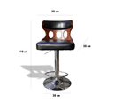 1033 Pu Leather Bar Stool Black - Quality Rugs and Furniture