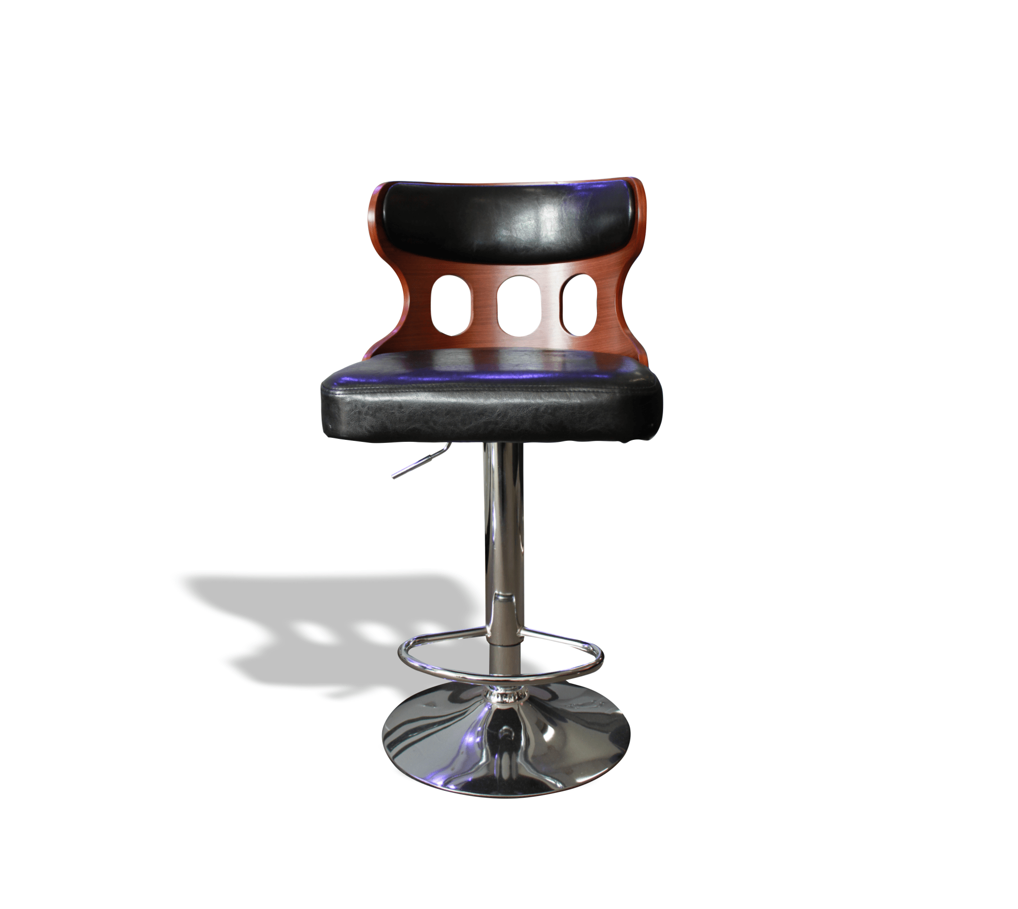 1033 Pu Leather Bar Stool Black - Quality Rugs and Furniture