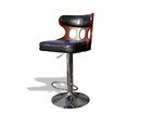 1033 Pu Leather Bar Stool Black - Quality Rugs and Furniture