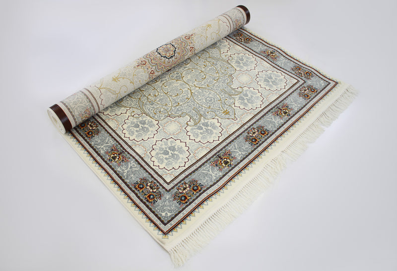 Mashhad 722364 Cream Persian Traditional Rug