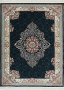 Mashhad 722593 Dark Blue Persian Traditional Rug