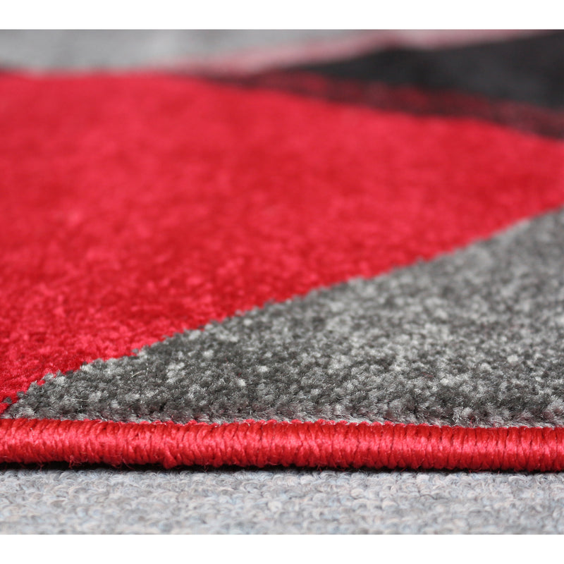 A RUG | Jasmine Fe391 Red Dark Grey Modern Rug | Quality Rugs and Furniture