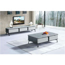 323 TV Unit Wooden Base with Storage Marble Top Dark Grey - Quality Rugs and Furniture