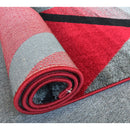 A RUG | Feary G9144 Red Dark Grey Modern Rug | Quality Rugs and Furniture