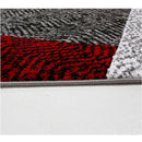 A RUG | Jasmine Fe158 Grey Red Modern Rug | Quality Rugs and Furniture