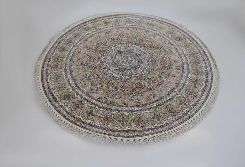 Zartosht 5300 Beige Round Persian Traditional Rug