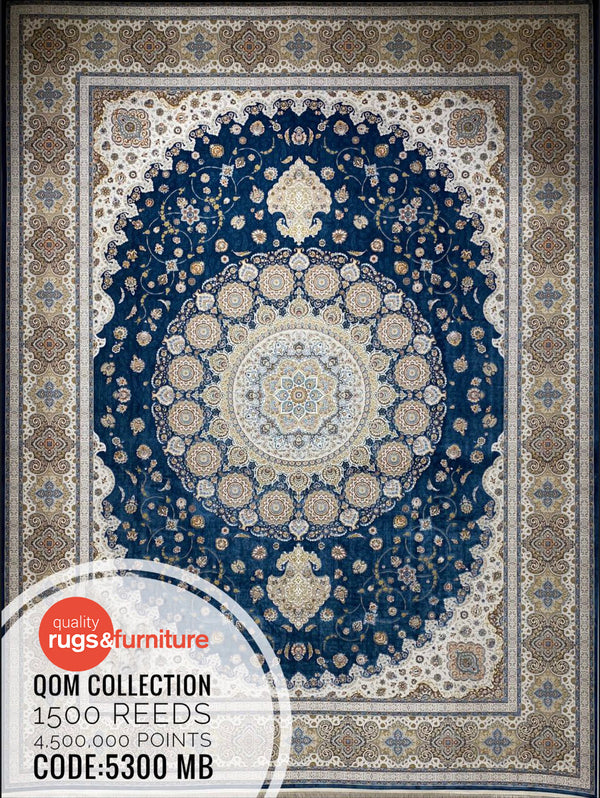 Zartosht 5300 Persian Persian Traditional Rug Marin Blue