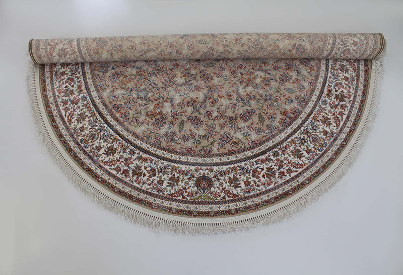 Zartosht 5330 Beige Round Persian Traditional Rug