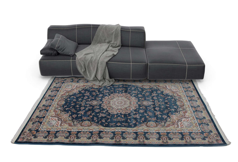 Zartosht 5858 Marin Blue Persian Traditional Rug