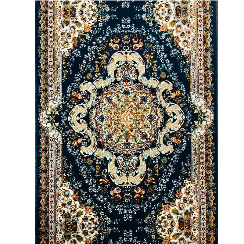 A HALLWAY RUNNERS | Zartosht 4660 Hallway Runner Light Navy Traditional Rug | Quality Rugs and Furniture