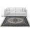 A RUG | Zartosht 4777 Grey/Black White Traditional Rug | Quality Rugs and Furniture