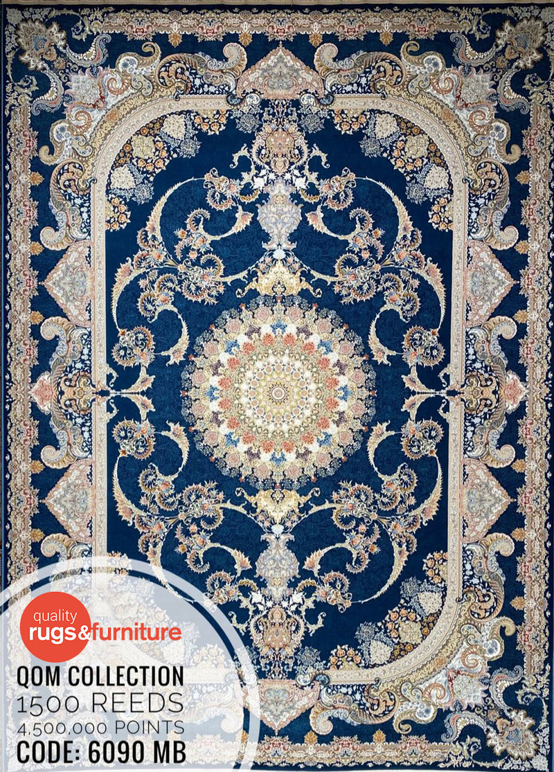 Zartosht 6090 Marin Blue Persian Traditional Rug