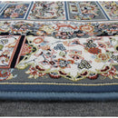 A ROUND RUG | Zartosht 5111 Dark Blue Round Traditional Rug | Quality Rugs and Furniture